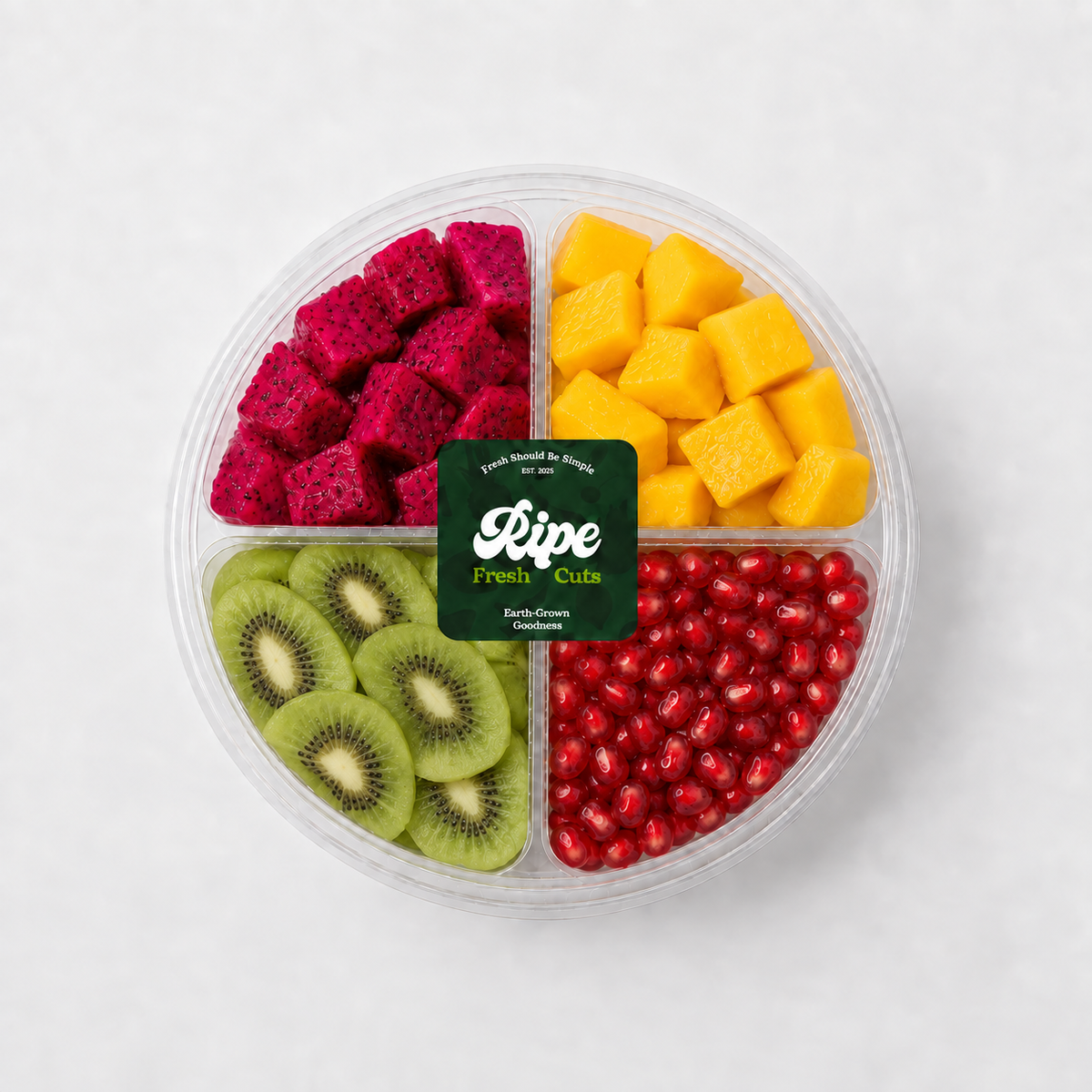 Custom Ripe Cuts box with four fruit sides